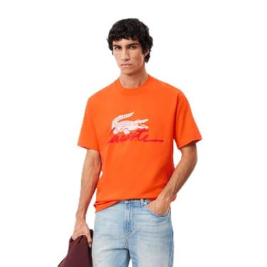 Imagem de Lacoste Camiseta masculina de jérsei de algodão de modelagem clássica, Boia, GG