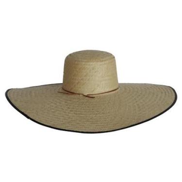 Imagem de Chapéu Palha Mexicano Sombreiro Aba 15Cm Festa Praia Pesca - Shopdapes