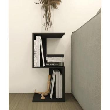 Imagem de Móvel multiuso nichos livros e decorações 30x30x65 Preto - Móveis Novo