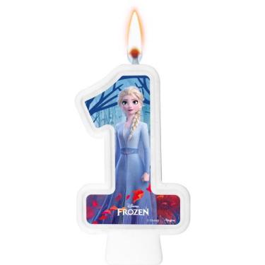 Imagem de Vela Frozen Número 1 Decoração Festa topo aniversário - Regina festa