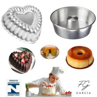 Imagem de Kit De 1 Forma Coração Gomado Ballerine + 1 Forma De Bolo Pudim Com Co
