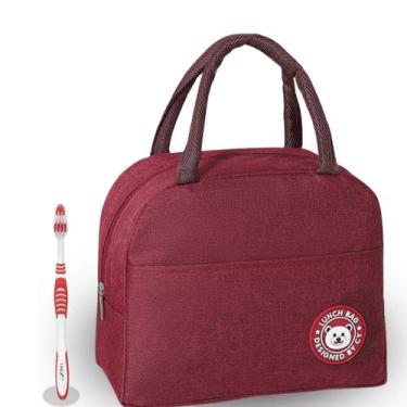 Imagem de Bolsa Sacola Com Isolamento Térmico Lancheira- Marmita - Mormino, Verm