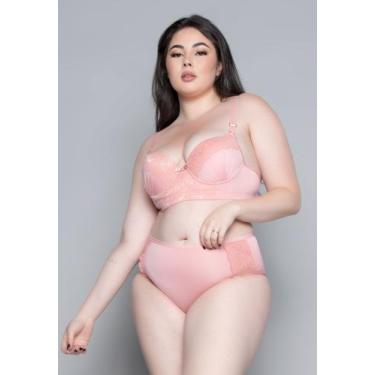 Imagem de Conjunto de Lingerie Plus Size Wls Modas Sutiã Reforçado Com Bojo Calc
