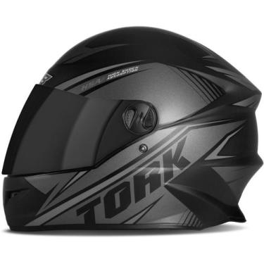 Imagem de Capacete Fechado Viseira Fumê Feminino/Masculino Pro Tork R8, PRATA, 6