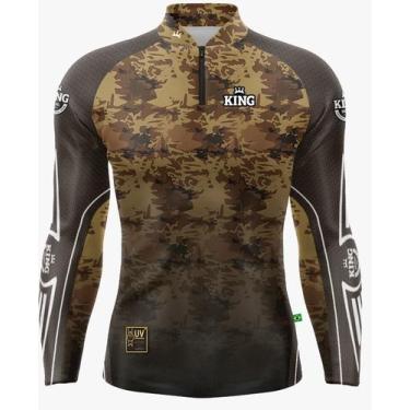 Imagem de Camiseta De Pesca King Proteção Solar Uv KFF301 New - Camuflada - King