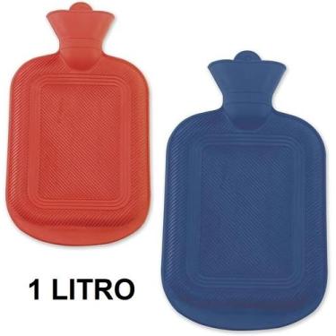 Imagem de Bolsa de Água Quente 1 Litro Compressa Térmica Borracha Alta Qualidade