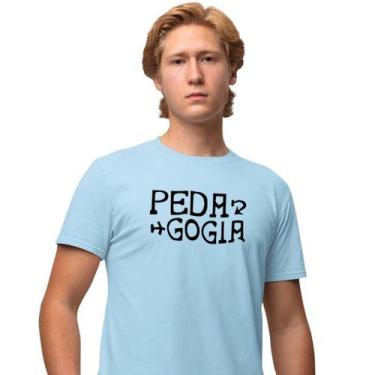 Imagem de Camisa Camiseta Masculina Estampada Pedagogia 100% Algodão Fio 30.1 Pe