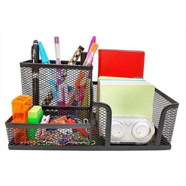 Imagem de Porta Lapís, Caneta, Clips, Lembrete, Aramado, Preto, By Office - Mark