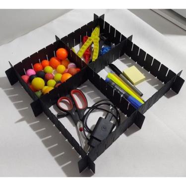 Imagem de Kit 42 tiras divisórias organizadoras  - TF Injetados, Branco