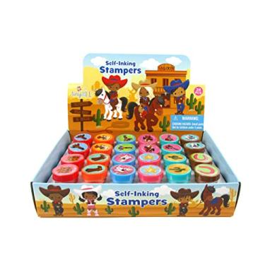 Imagem de TINYMILLS 24 peças de carimbos caubói preto ocidental vaqueira para crianças festa de aniversário enchimento de pinhata