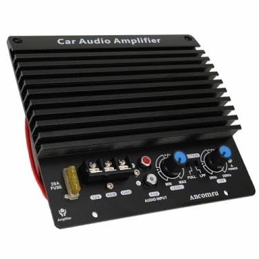 Imagem de Placa amplificadora de carro de 12 V, placa amplificadora amplificadora de áudio de carro de 1000 W, amplificador de placa de subwoofer de liga de alumínio para veículos
