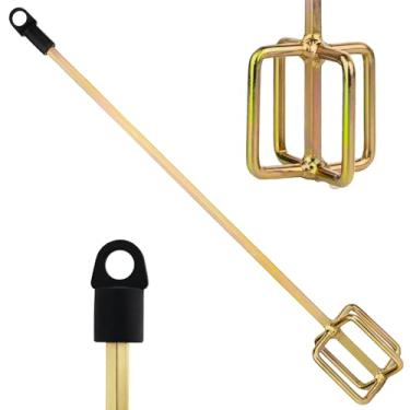 Imagem de AYZOTEK Misturador de tinta para perfuração, balde de 1 a 5 galões, agitador de tinta para broca, zincado, livre de ferrugem e fácil de limpar, serve para todas as brocas padrão - para misturar tinta,