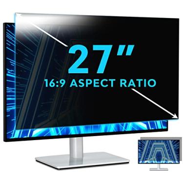 Imagem de PYS Tela de privacidade de 27 polegadas para monitor de computador widescreen 16:9 - Protetor de filtro de tela removível fácil - antirreflexo e luz azul - Película protetora antiarranhões para
