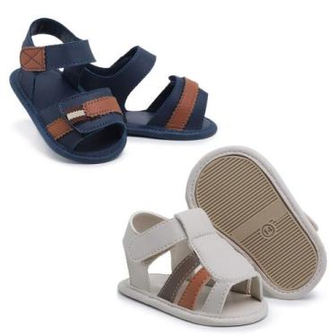 Imagem de Kit 2 pares Iate Masculino Bebê + Tênis Infantil Kids Recém Nascido - 