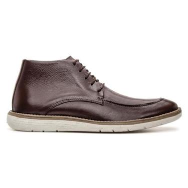 Imagem de Sapato 5309 Naturally Marrom Oxford Masculino Couro Legitimo Cano Alto