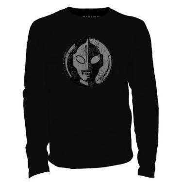 Imagem de Camiseta manga longa - Ultraman - DASANTIGAS, Preto, Preto, M