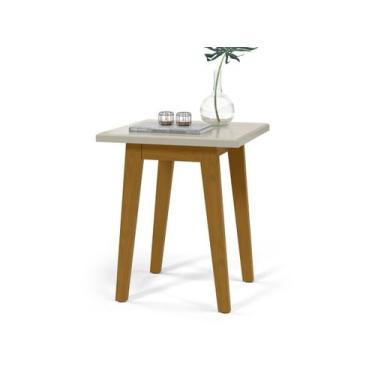 Imagem de Mesinha Lateral Para Decoração Salas e Ambientes - Off White - Dumami 