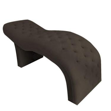 Imagem de Maca Mesa Consultório Estética Facial Cílios Sobrancelha Marrom Suede 