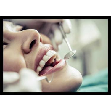 Imagem de Quadro Decorativo Dentista Consultórios Odontológicos Sorriso Dentes C