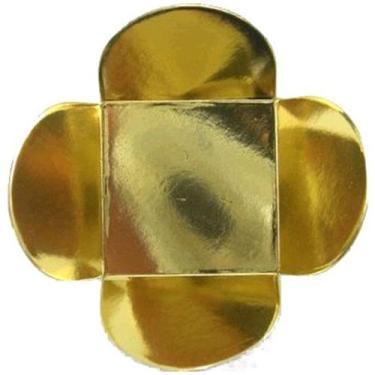 Imagem de Forminha para Doces 4 Pétalas (4cm x 4cm x 3cm) Dourada 50 unidades As