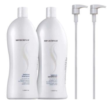 Imagem de Kit Senscience Balance Shampoo 1000ml + Condicionador 1000ml + Válvula