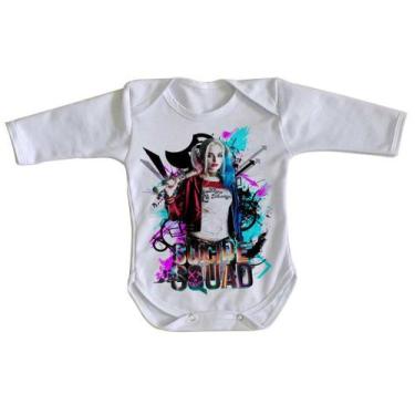 Imagem de body nenê criança roupa bebê manga longa Arlequina - Empório Dutra, GG