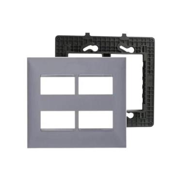 Imagem de Placa Espelho 4x4 4 mod. Legrand Pial Plus+(mais)  618514CZ+