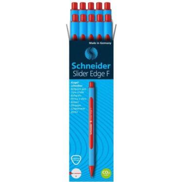 Imagem de Caneta Esferográfica Slider EDGE XB Schneider Vermelha - Caixa com 10 