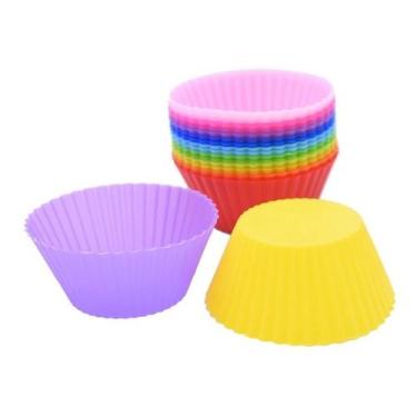 Imagem de Forminhas de Silicone para Mini Cupcake Bolo e Muffin 12 Unidades Assa