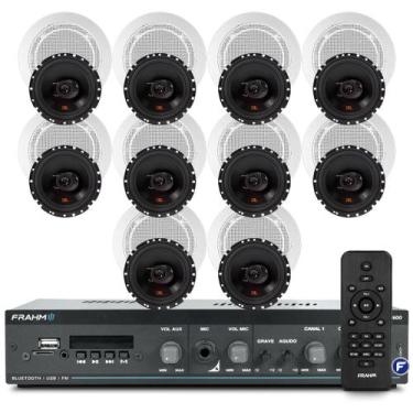 Imagem de Som Ambiente Piscina Churrasco Bluetooth Usb Sd Frahm Slim 1600 G5 + A