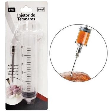 Imagem de Injetor De Temperos De Plastico Seringa 60Ml