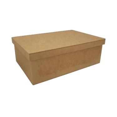 Imagem de Caixa Retangular Tampa Sapato 40x25x17 Kit 5un Madeira Mdf - ATACADÃO 