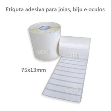 Imagem de Etiqueta de Preço 75x13 Bopp para Joias Anel Óculos Bijuterias 1.000 u