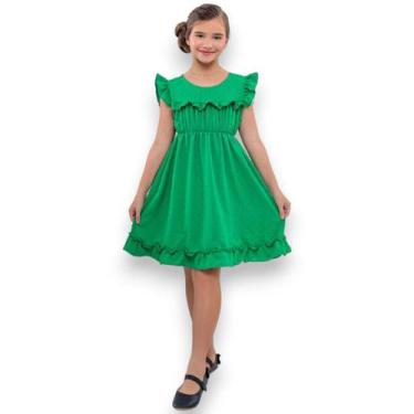 Imagem de Vestido infantil juvenil beatriz - Mimos Da Babih, Verde, 14 ANOS