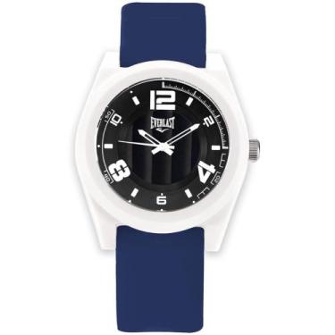 Imagem de Relógio Pulso Masculino Everlast Analógico Silicone Moderno, Marinho, 