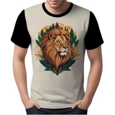 Imagem de Camisa Camiseta Leão Rei da Selva Savana Rosto Estampa HD 2 - Enjoy Sh