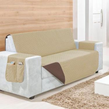 Imagem de Capa Protetora Para Sofá 2 Lugares Flor Dupla Face Impermeável - FELIP