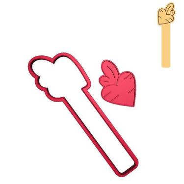 Imagem de Cortador Páscoa Stick Cenoura Coração Marcador Cute - DOCE IMPRESSO, 1