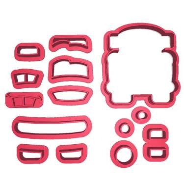 Imagem de Cortador Modular Carros Guincho Resgate Mate Fofo - Doce Impresso, 4,5