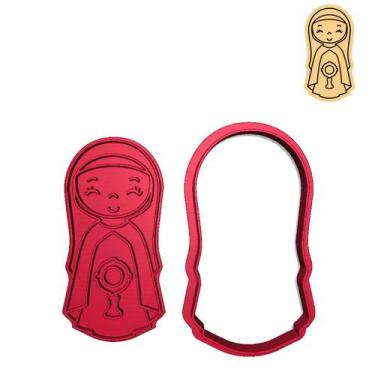 Imagem de Cortador Marcador Santa Clara Freira Ostensório Jesus - DOCE IMPRESSO,