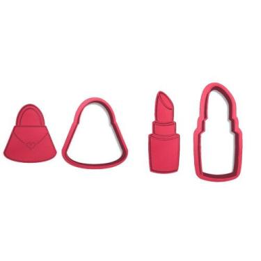 Imagem de Kit 2 cortadores Marcadores Pasta Bolsa Batom Luxo - DOCE IMPRESSO, 6,