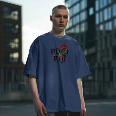 Imagem de Camiseta Masculina Polo Blu Estilosa Rosas Malha Algodão do P ao G1, A