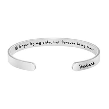 Imagem de Joycuff No Longer by My Side but Forever in My Heart Presentes Memoriais Personalizados para Mulheres Perda de Amor Uma Simpatia Pulseira Lembrança Joias