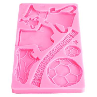 Imagem de Troféu de Futebol Silicone Fondant Moldes Rosa Molde de Cozimento Diy Argila Artesanato Sabão Fazendo