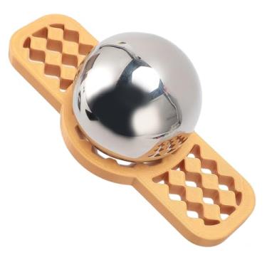 Imagem de Ferramenta de Resfriamento de café, Bola de Resfriamento de Aço Inoxidável Reutilizável Com Suporte Removível para Desbloquear Sabores Verdadeiros de café, Desfrute de Uma (YELLOW)