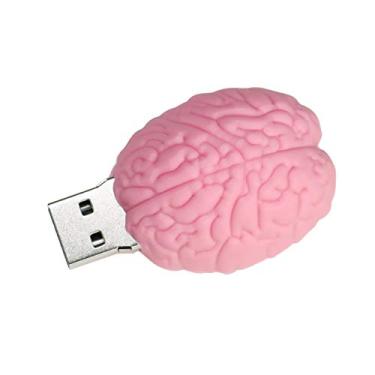 Imagem de Flash Drives USB modelo cérebro 64GB pen drives Memory Stick USB 2.0 Stick U Disk USB Drive (rosa)
