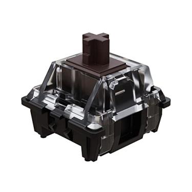 Imagem de Interruptor mecânico óptico tipo MX Gateron Ks-15 RGB - topo transparente (90 peças, marrom)