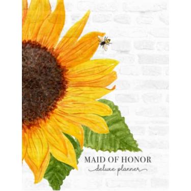 Imagem de Maid of Honor Deluxe Planner: Premium Organizer | MOH Proposal Gift Sunflower Wedding Theme