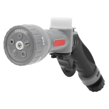 Imagem de Bocal de Mangueira de Jardim, Bocal de Mangueira de água de Metal Resistente Com 5 Padrões de Pulverização Ajustáveis, Pulverizador Manual de Alta Pressão Com Controle de Fluxo