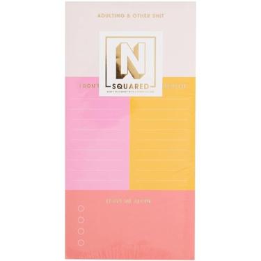 Imagem de C.R. Gibson Bloco de lista, bloco de cores quadrado - 80 folhas com detalhes chiques de folha dourada - Papelaria elegante para anotações organizadas (CM33-25500)